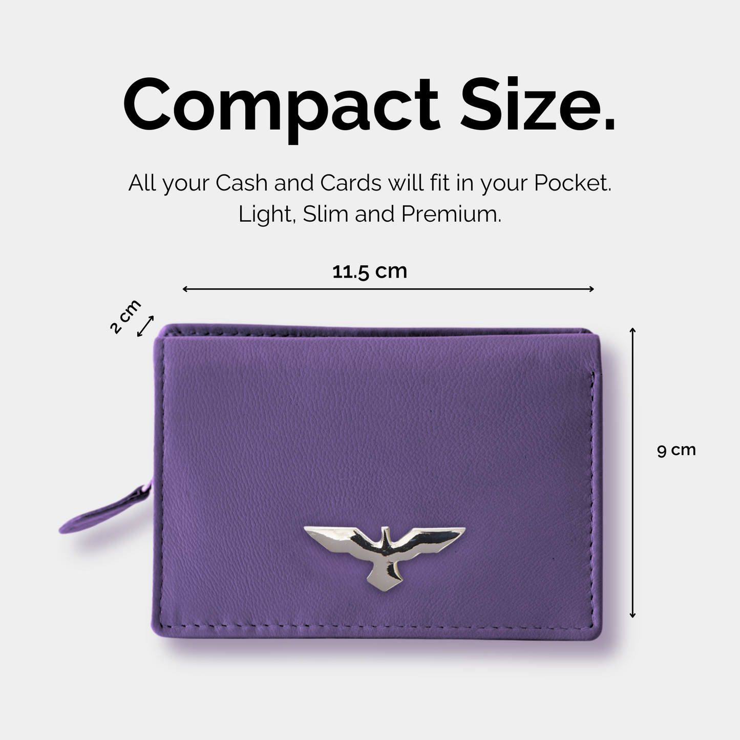 Cartera de Cuero Compacta para Mujer – Modelo Violette – IULIUS