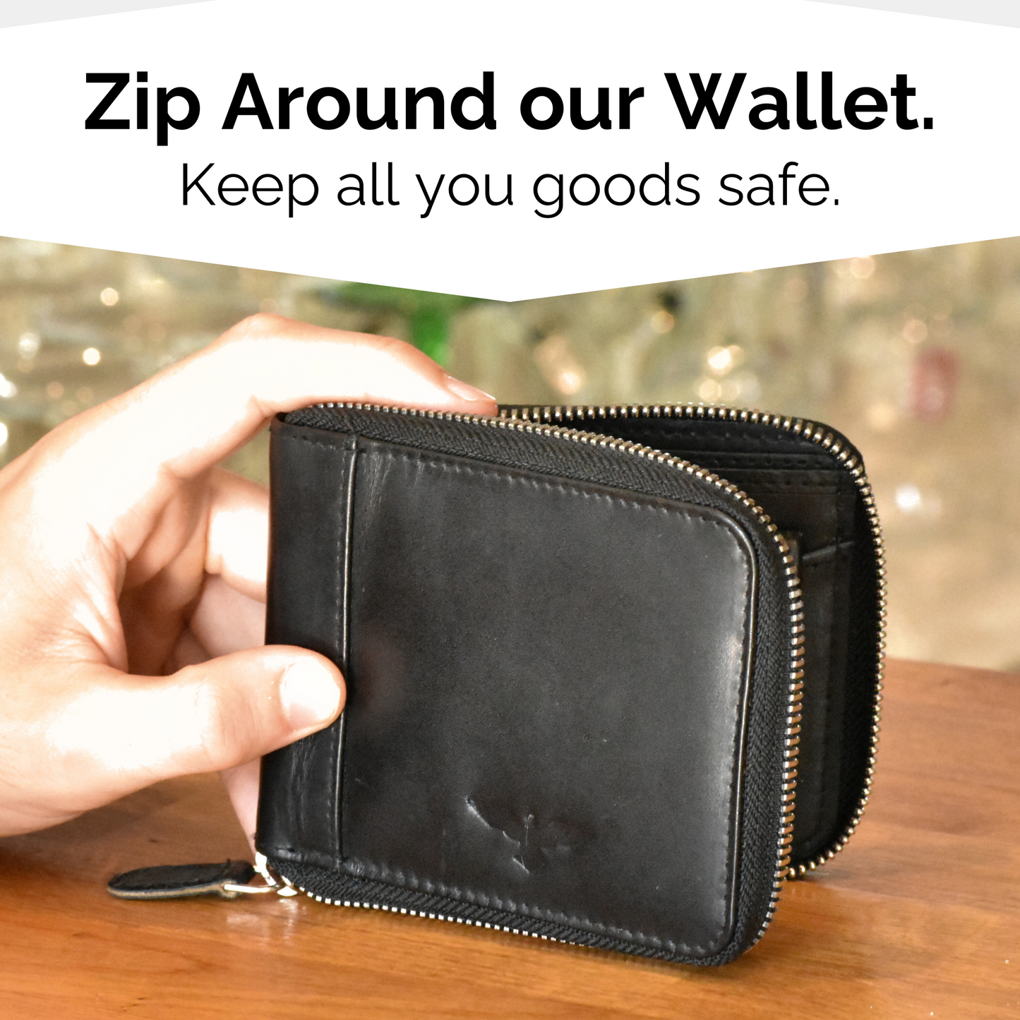Zipper Wallet Black