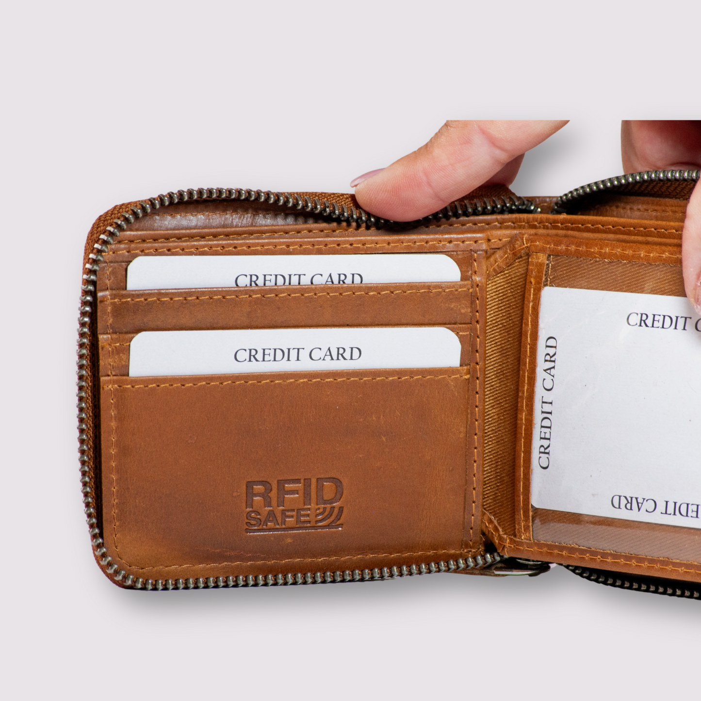 Zipper Wallet Camel