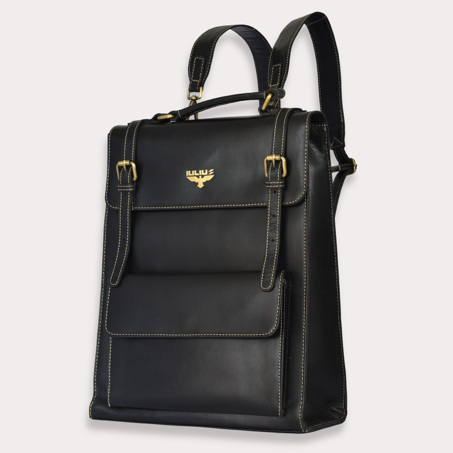 Mochila Ejecutiva de Cuero IULIUS – Para Portátiles de 15,6”, Estilo Business Unisex.