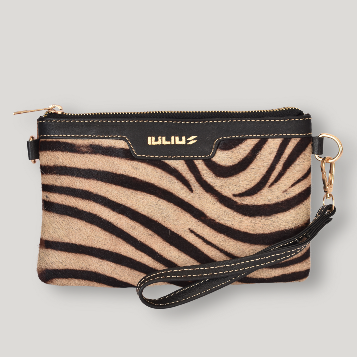 Purse de Cuero con Estampado Cebra