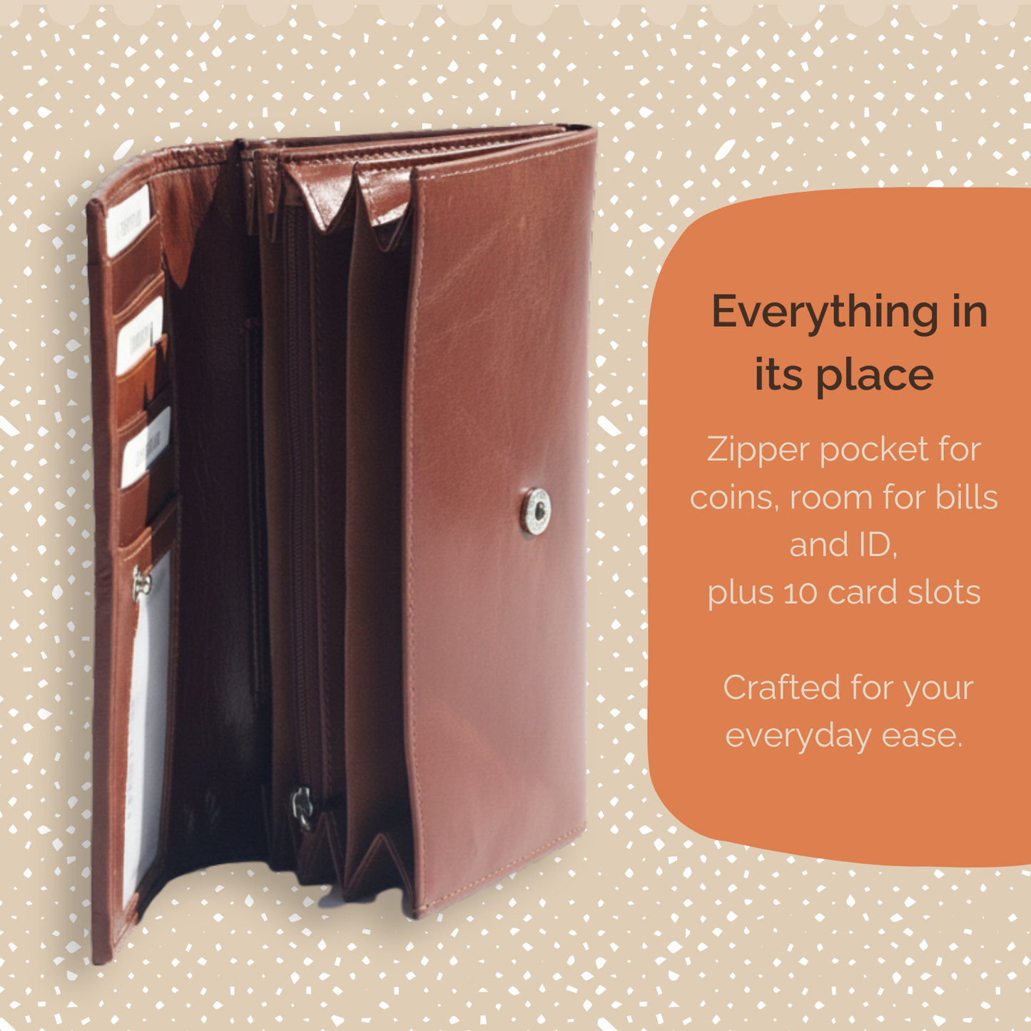 Cartera de Cuero Trenzado (Caramelo)