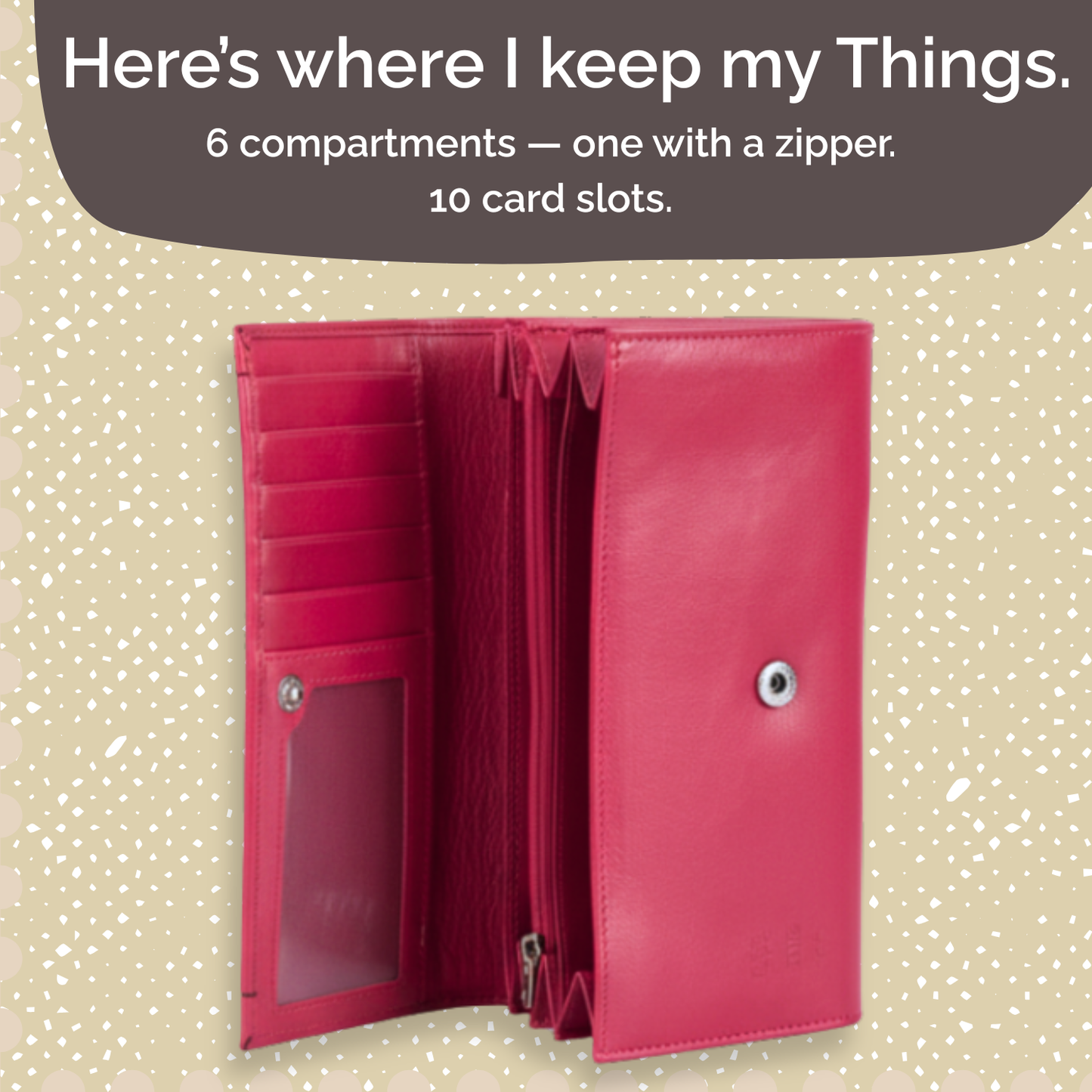 Cartera de Cuero Trenzado (Roja)