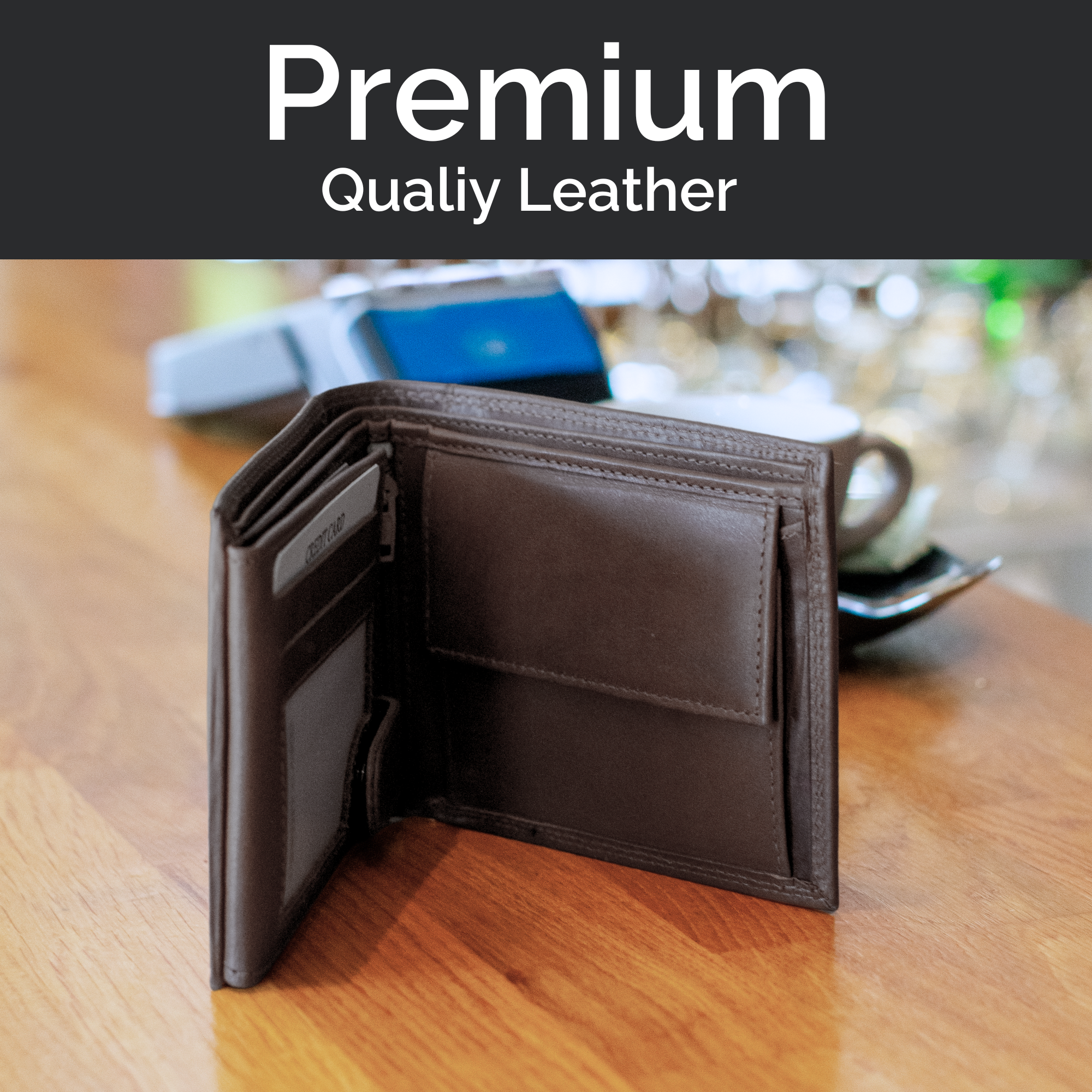 Cartera de Hombre de Cuero con Bloqueo RFID – Seguridad y Estilo – IULIUS