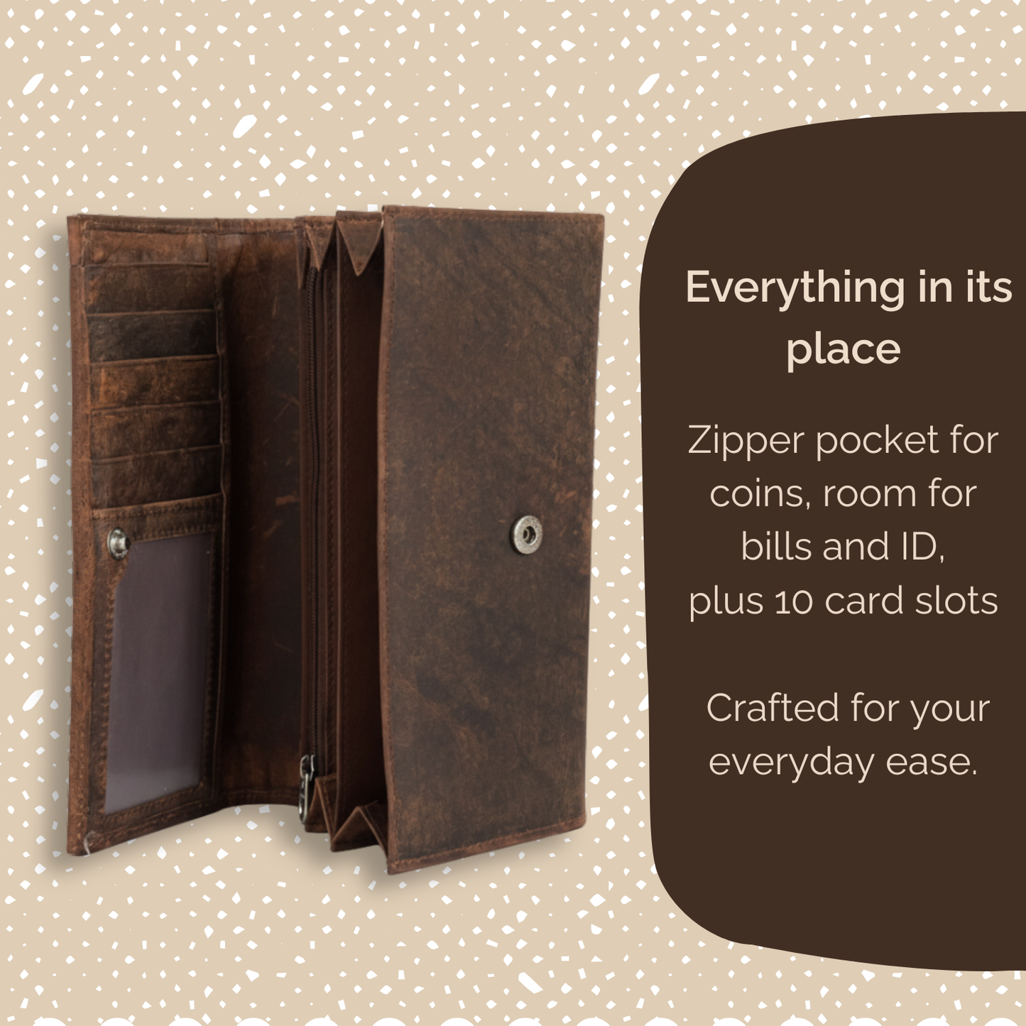 Cartera de Cuero Trenzado ( Café)